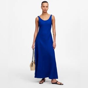 Madewell Scoopneck Sleeveless Midi Dress in 100% Linen